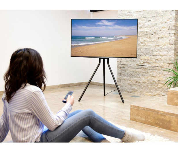Hama Stojak do TV typu sztaluga VESA 600x400 75" MAX 40 KG czarny - 1516984 - zdjęcie 5